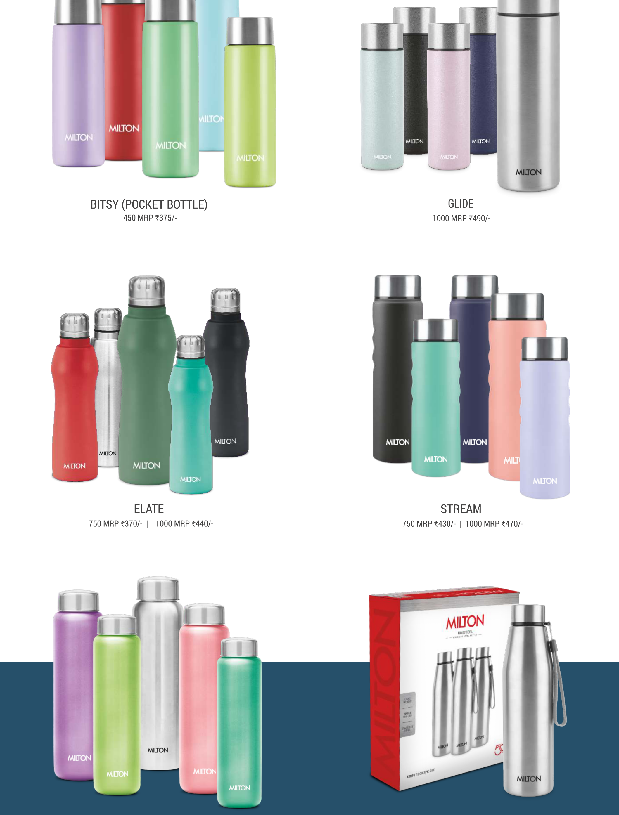 Milton Thermosteel Duo DLX Vacuum Flask 1000ml