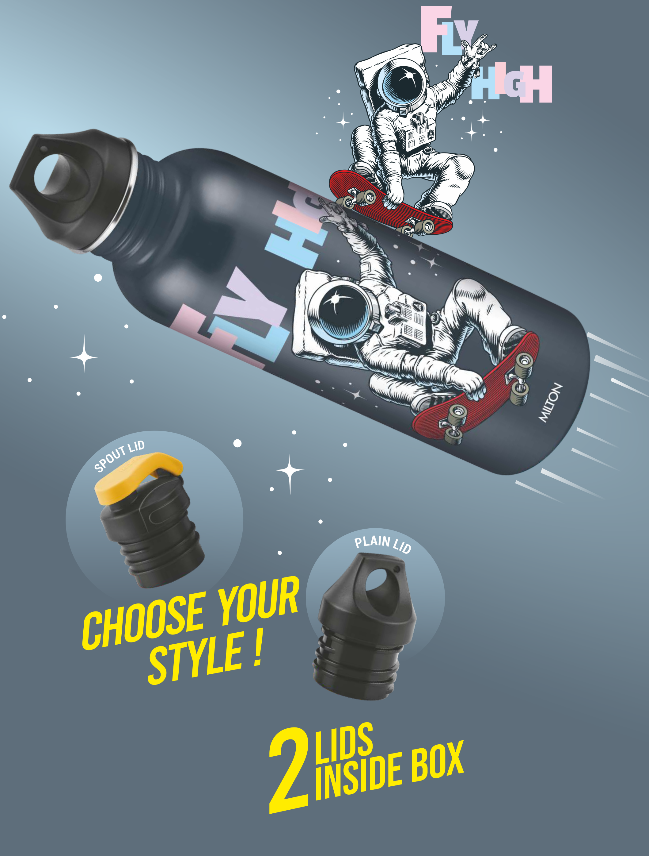Milton Wave Stainless Steel Water Bottle