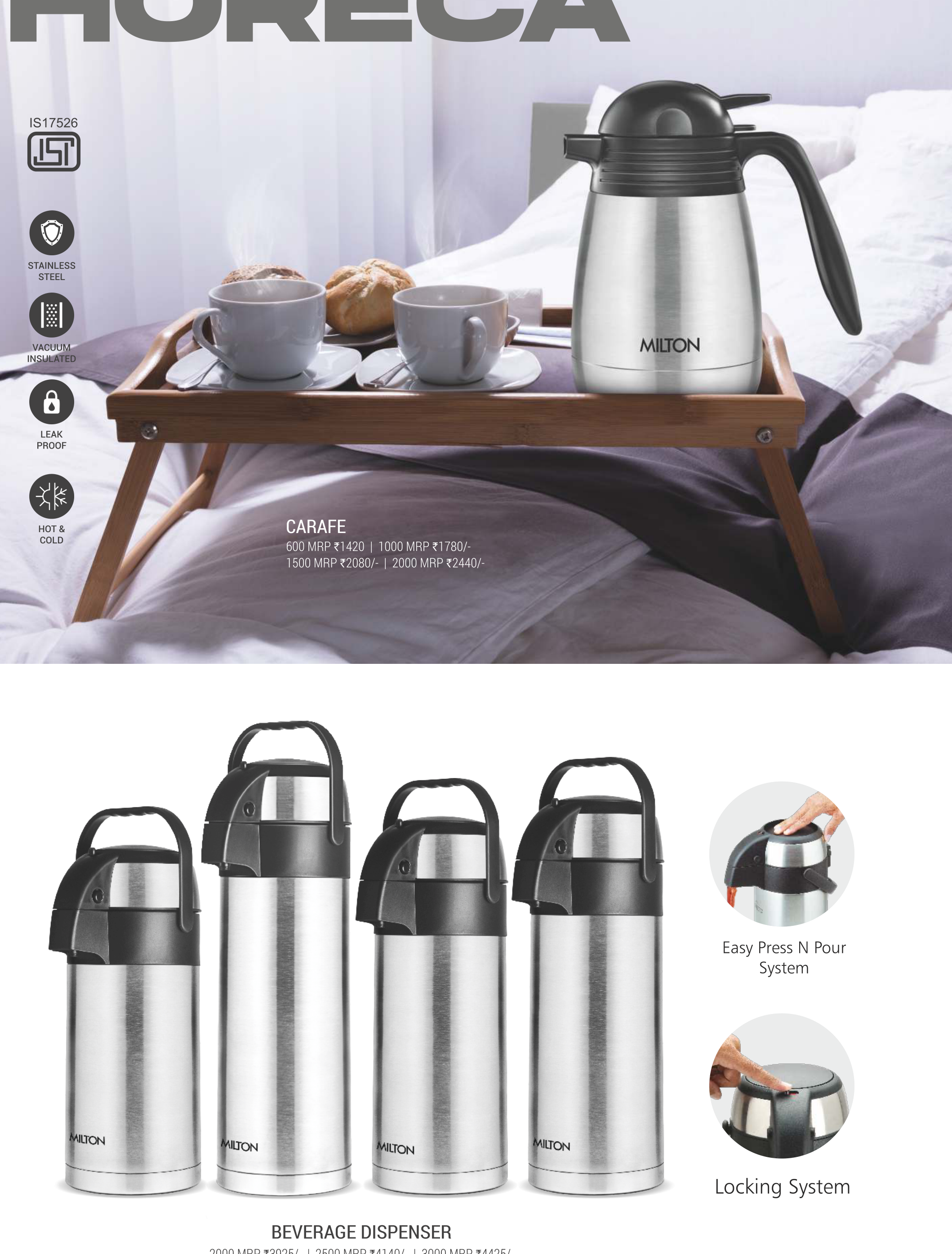 Milton Bolt Stainless Steel Sports Bottle