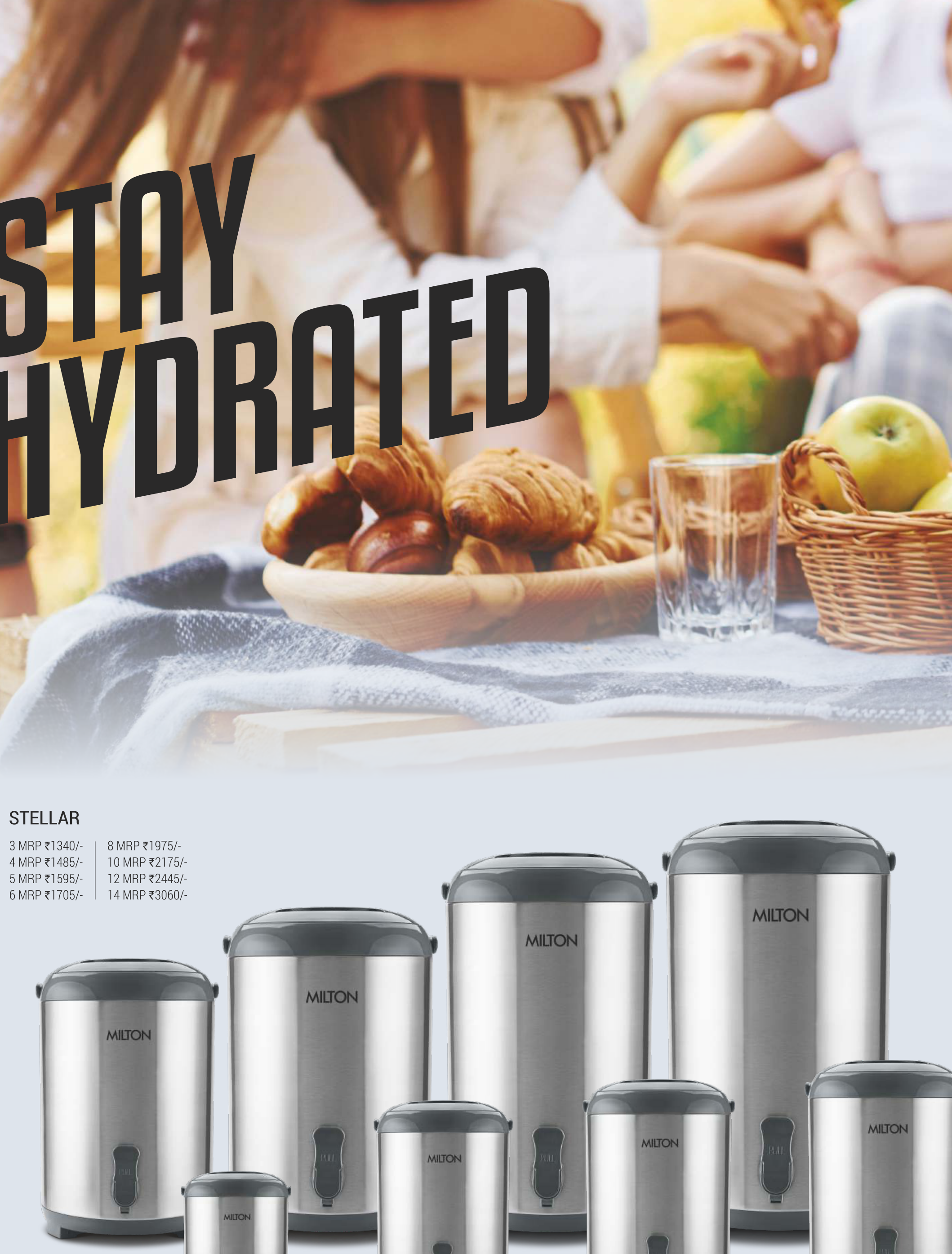 Milton Vector Steel Hydration Bottle 1000ml