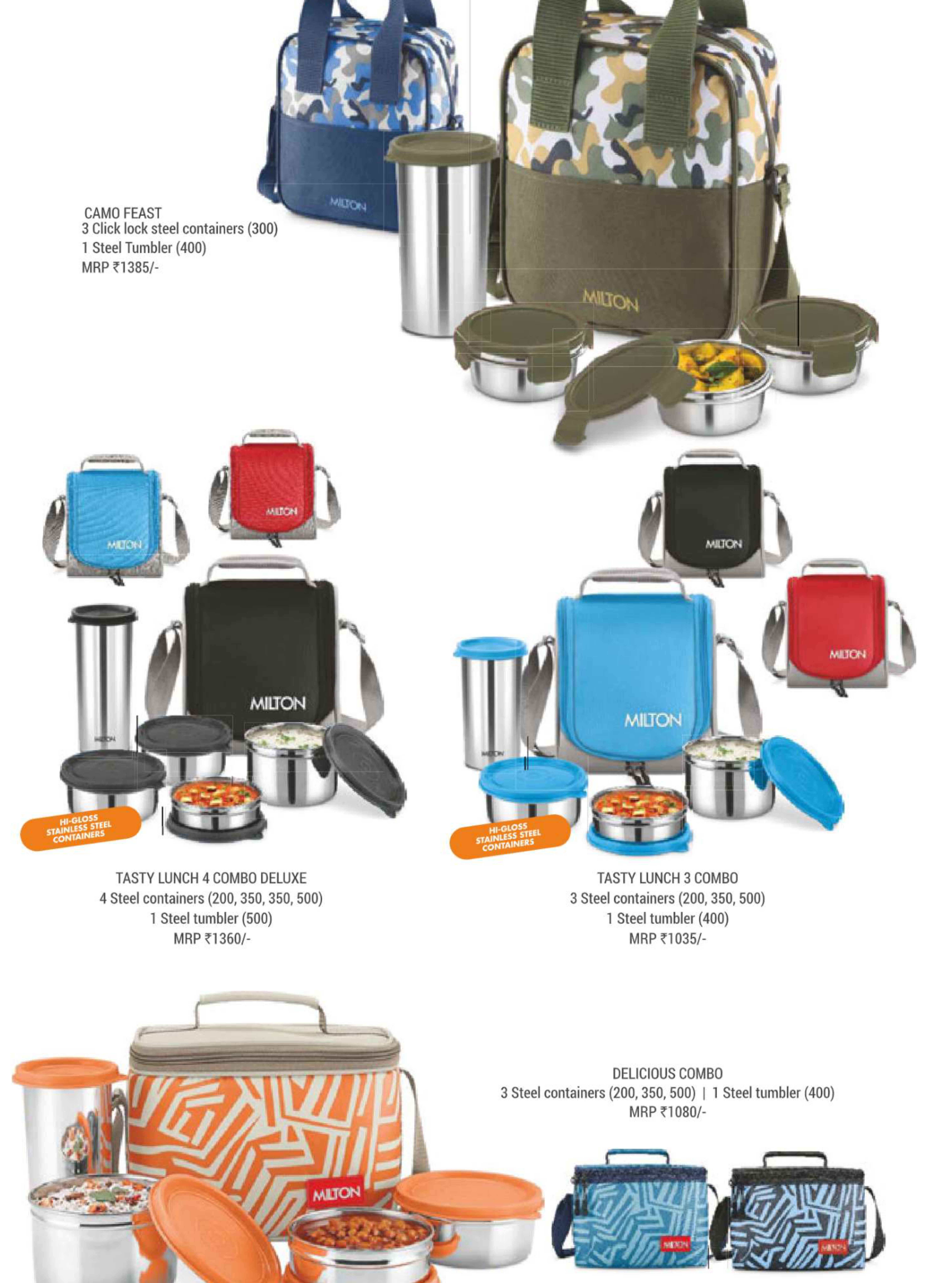 Milton Swift Stainless Steel Lunch Box Set
