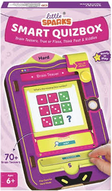 Smartivity Smart Quizbox Brain Teasers, True or False, Think Fast & Riddles (6+ Years)
